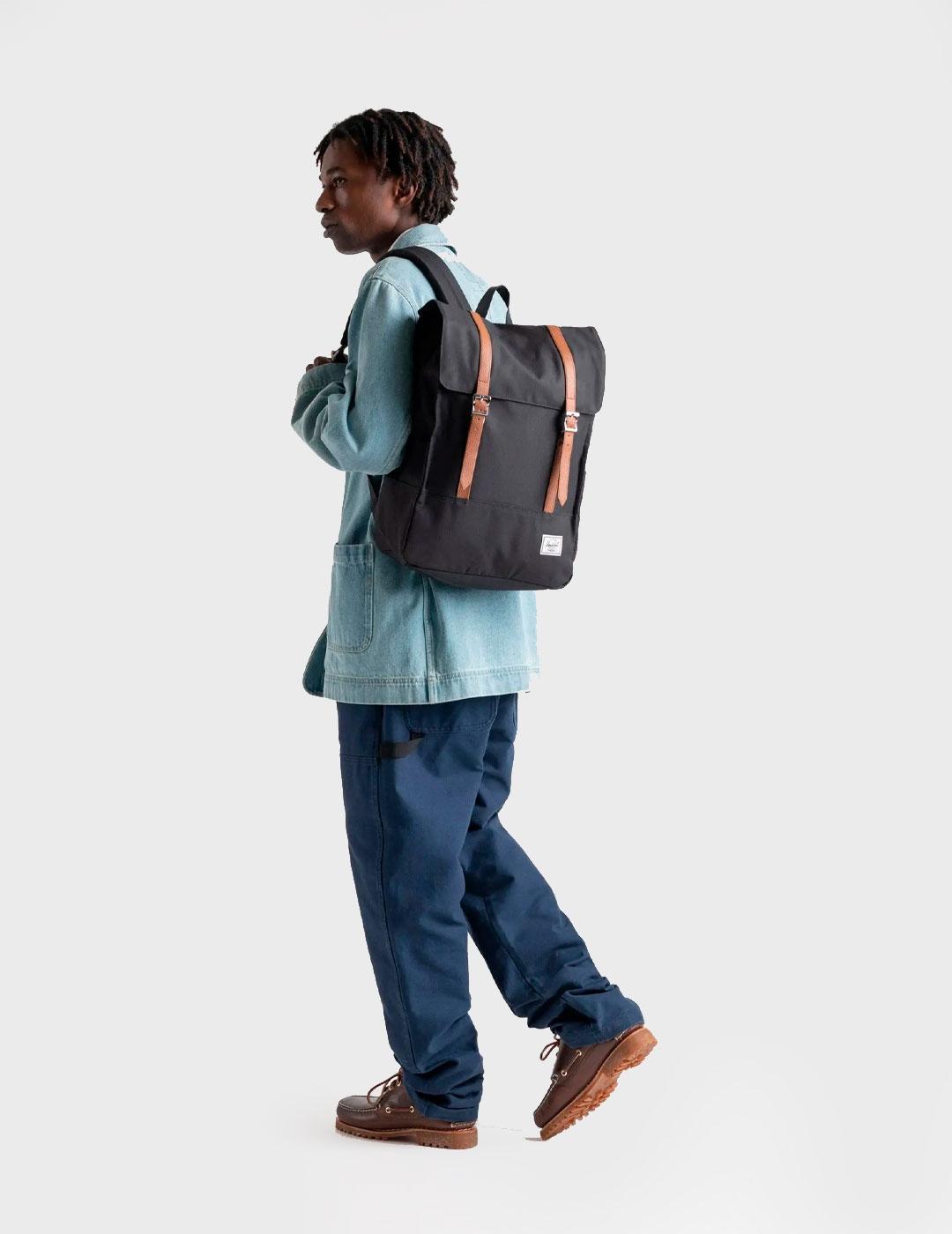 Mochila Herschel Survey Backpack negra para hombre y mujer