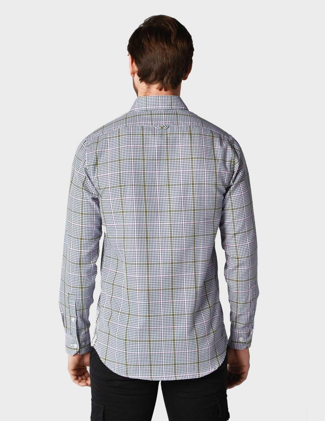 Camisa Altonadock azul y verde para hombre