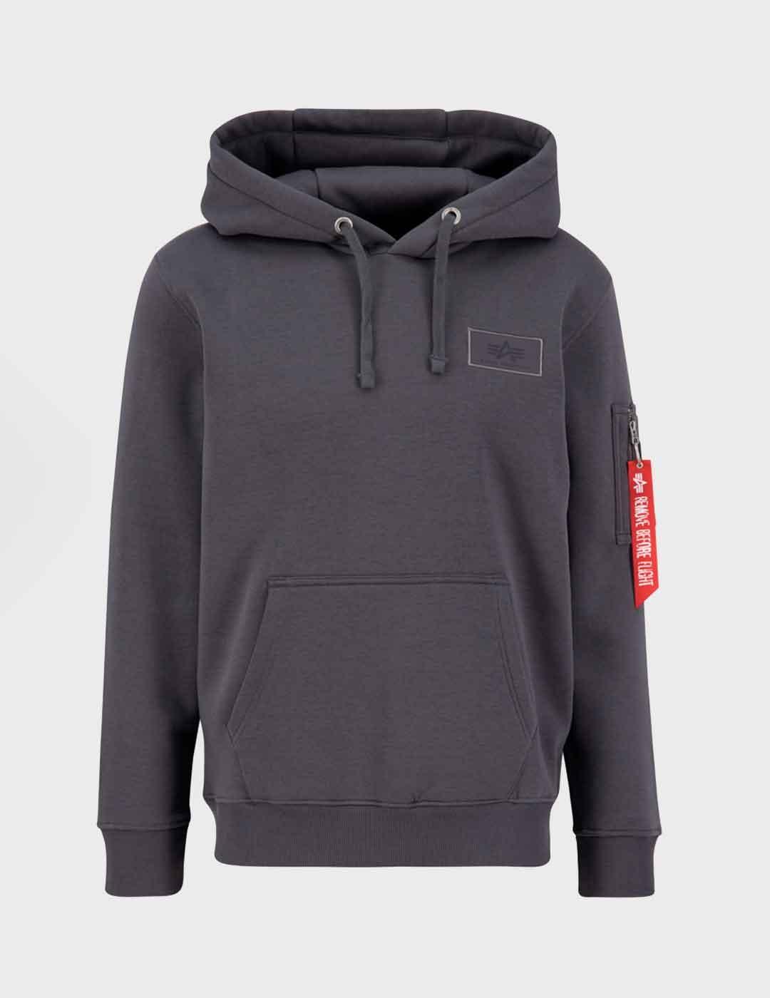 Sudadera Alpha Industries Back Print Hoody gris para hombre