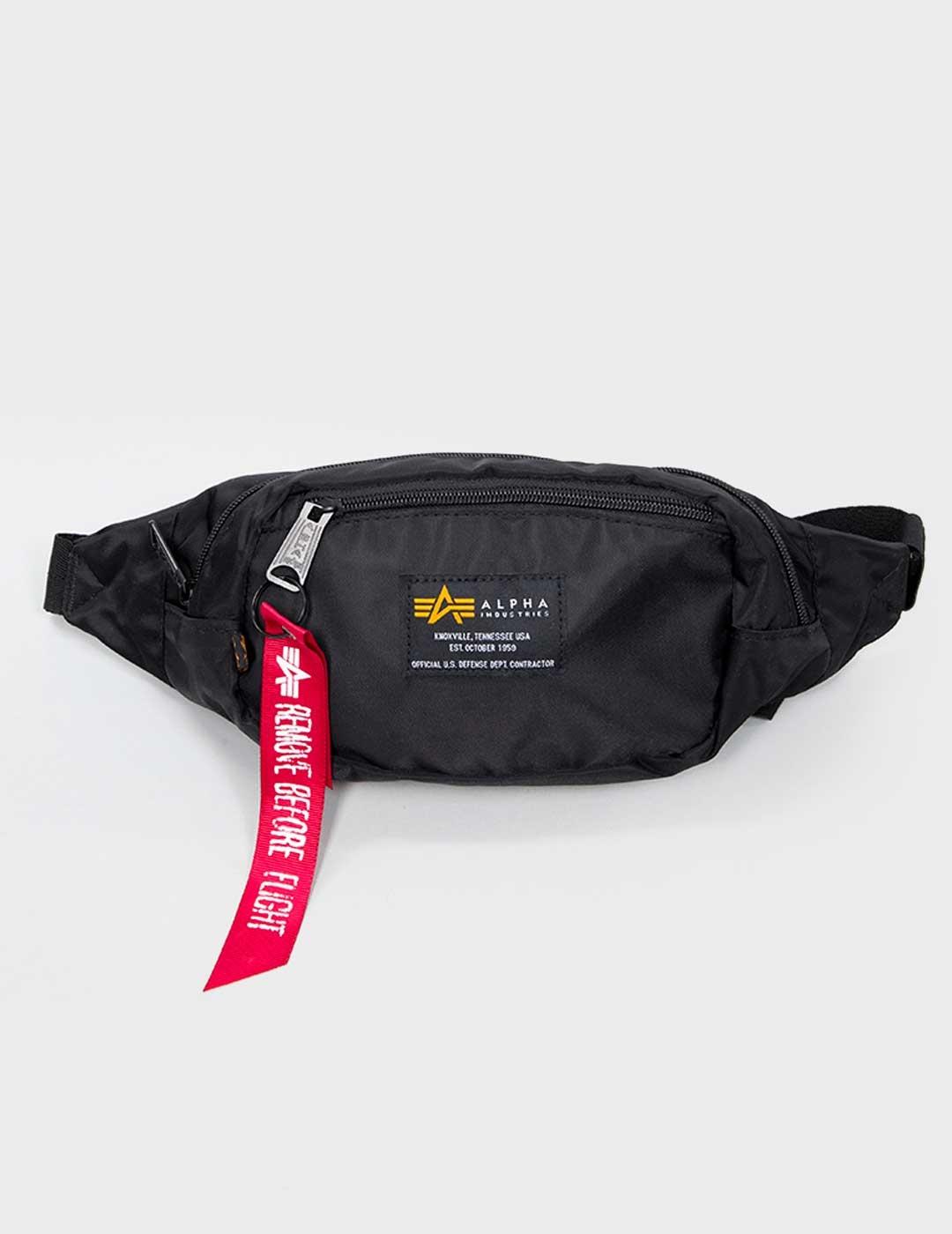 Riñonera Alpha Industries Crew Waist Bag negra unisex