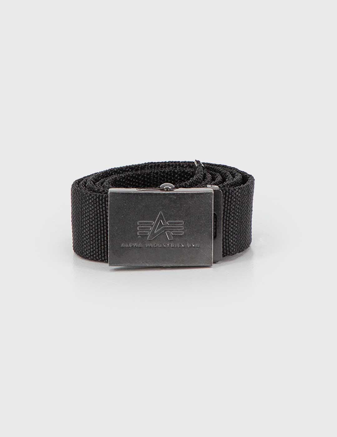 Cinturón Alpha Industries Heavy Duty Belt negro unisex