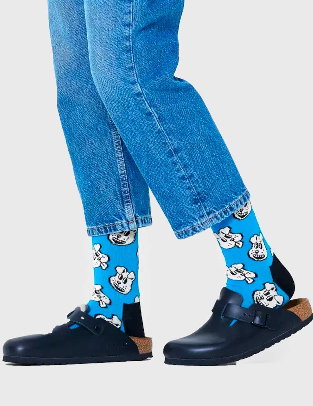 Calcetines Happy Socks Doggo Dock azules unisex