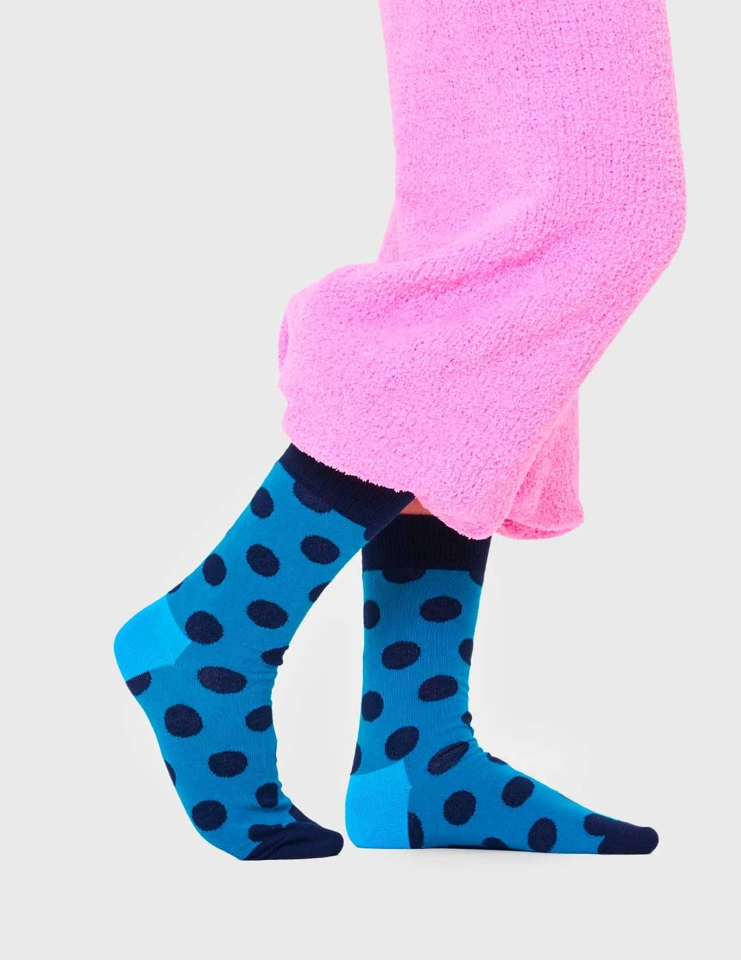 Calcetines Happy Socks Big Dot azules unisex