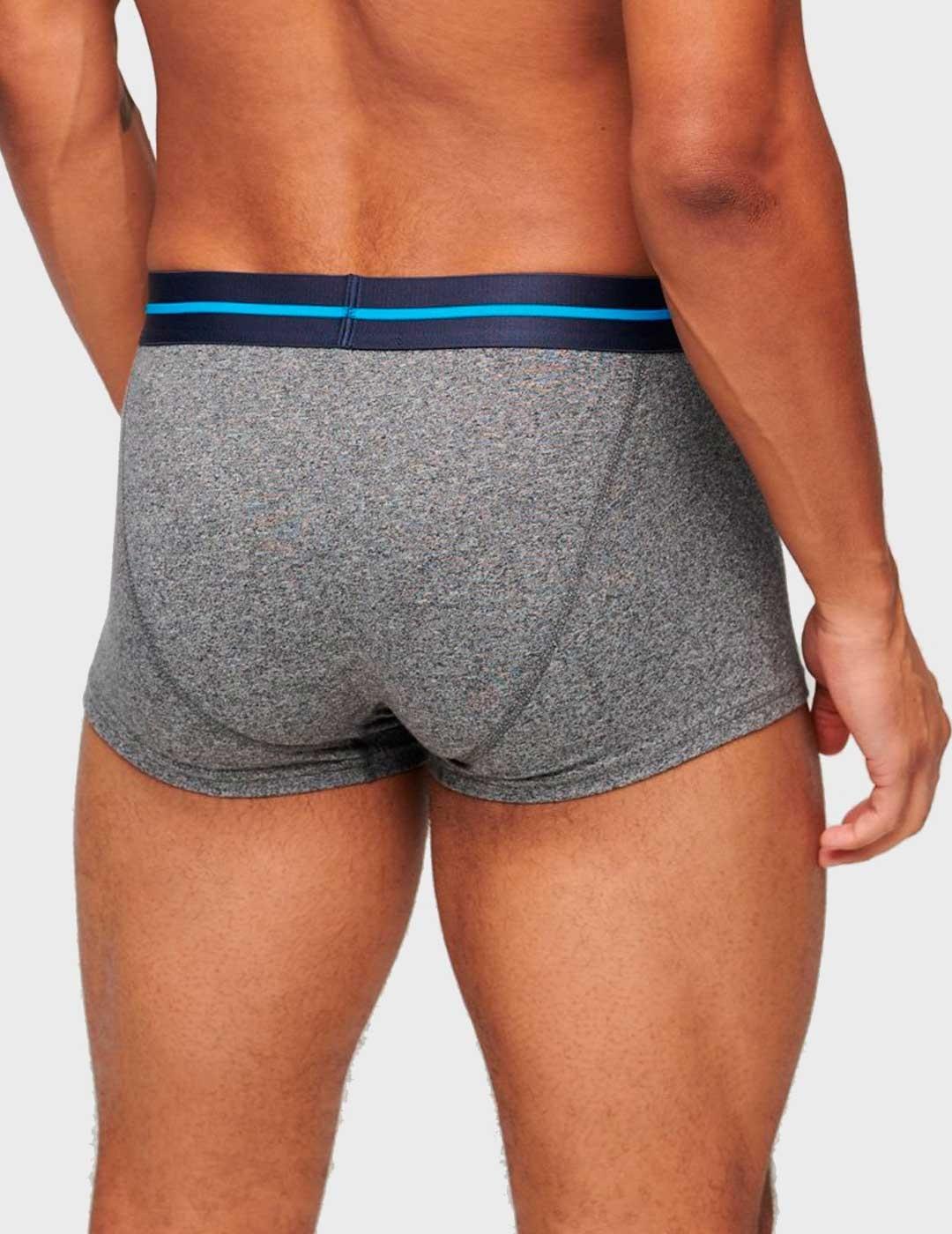 Pack 3 Calzoncillos Superdry Trunk Triple azul para hombre