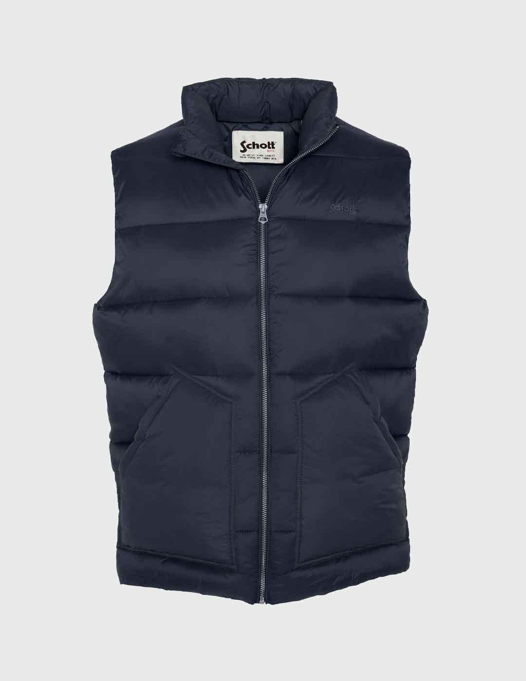 Chaleco Schott azul para hombre