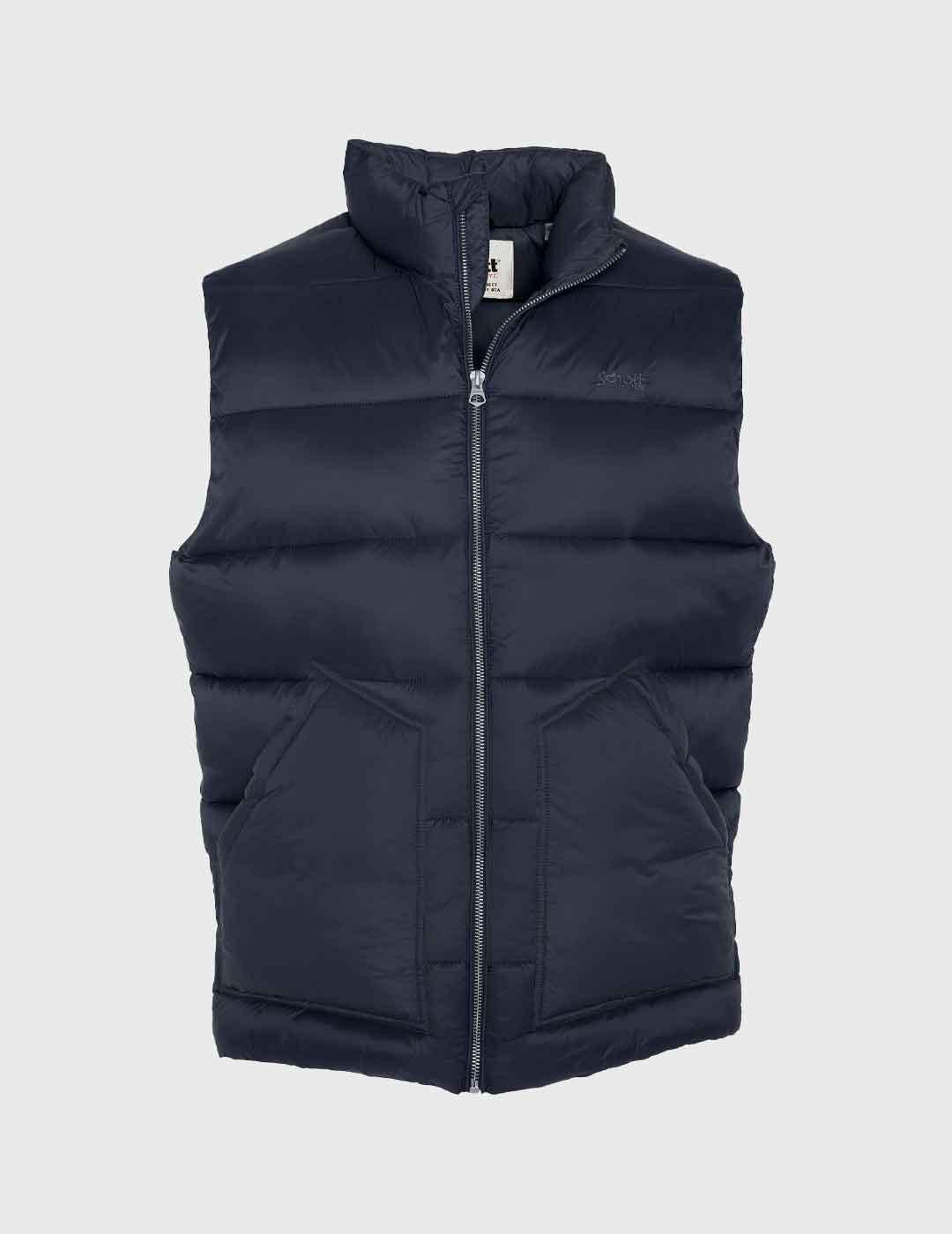 Chaleco Schott azul para hombre