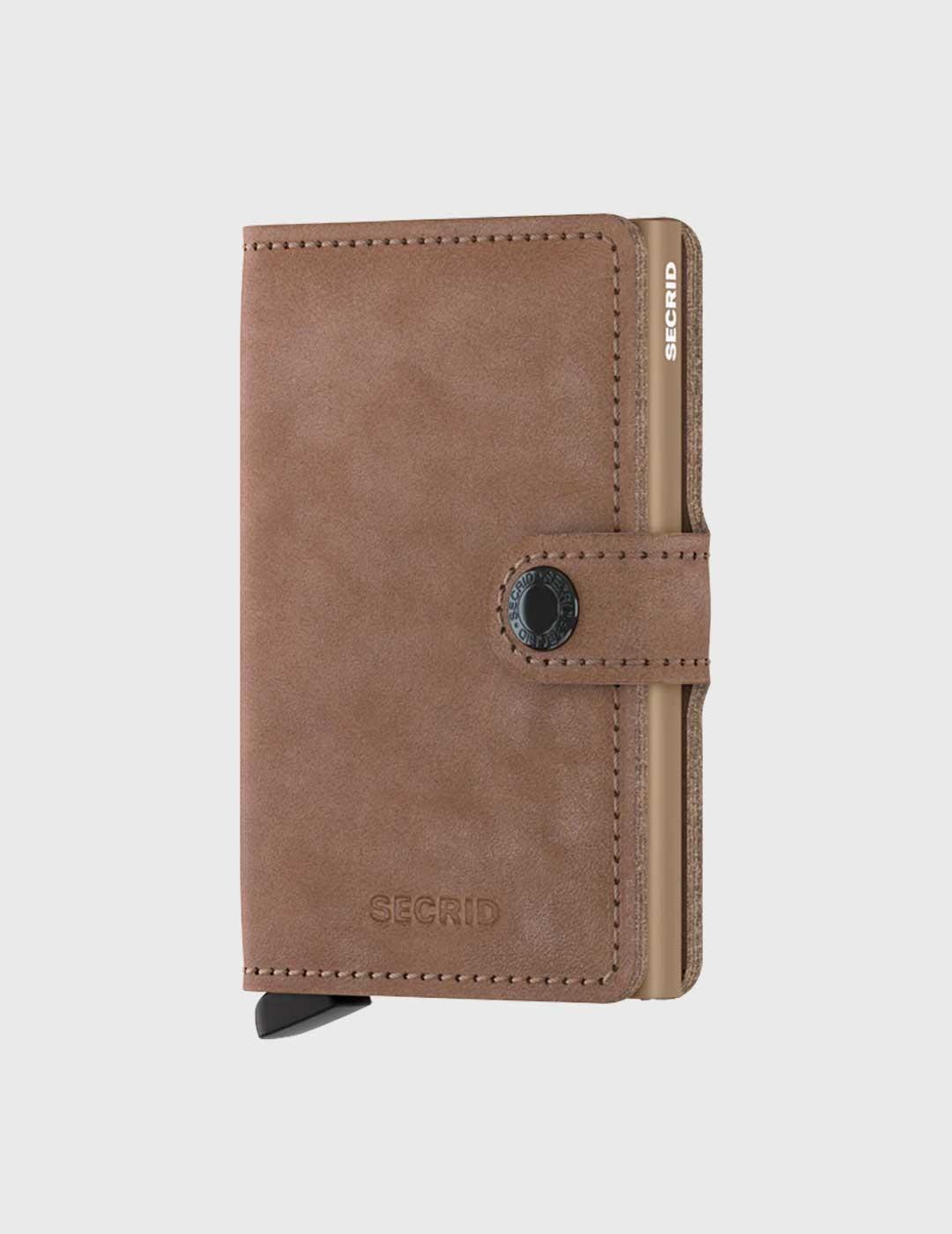 Miniwallet Secrid Vintage marrón para hombre y mujer
