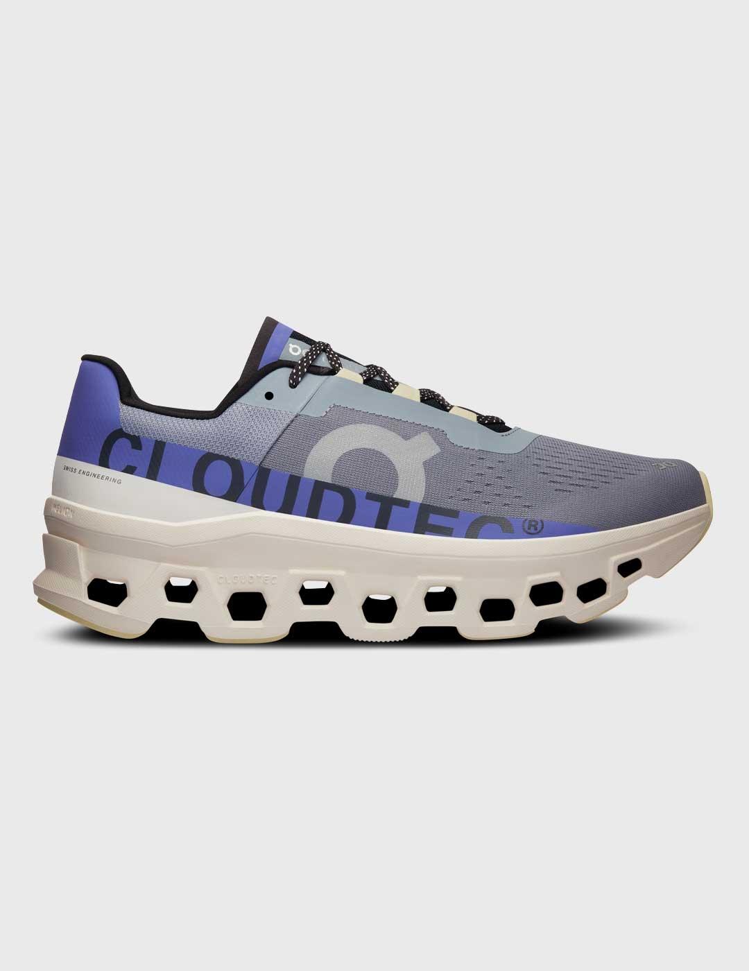 Zapatillas On Running Cloudmonster Waterproof Mist Blueberry