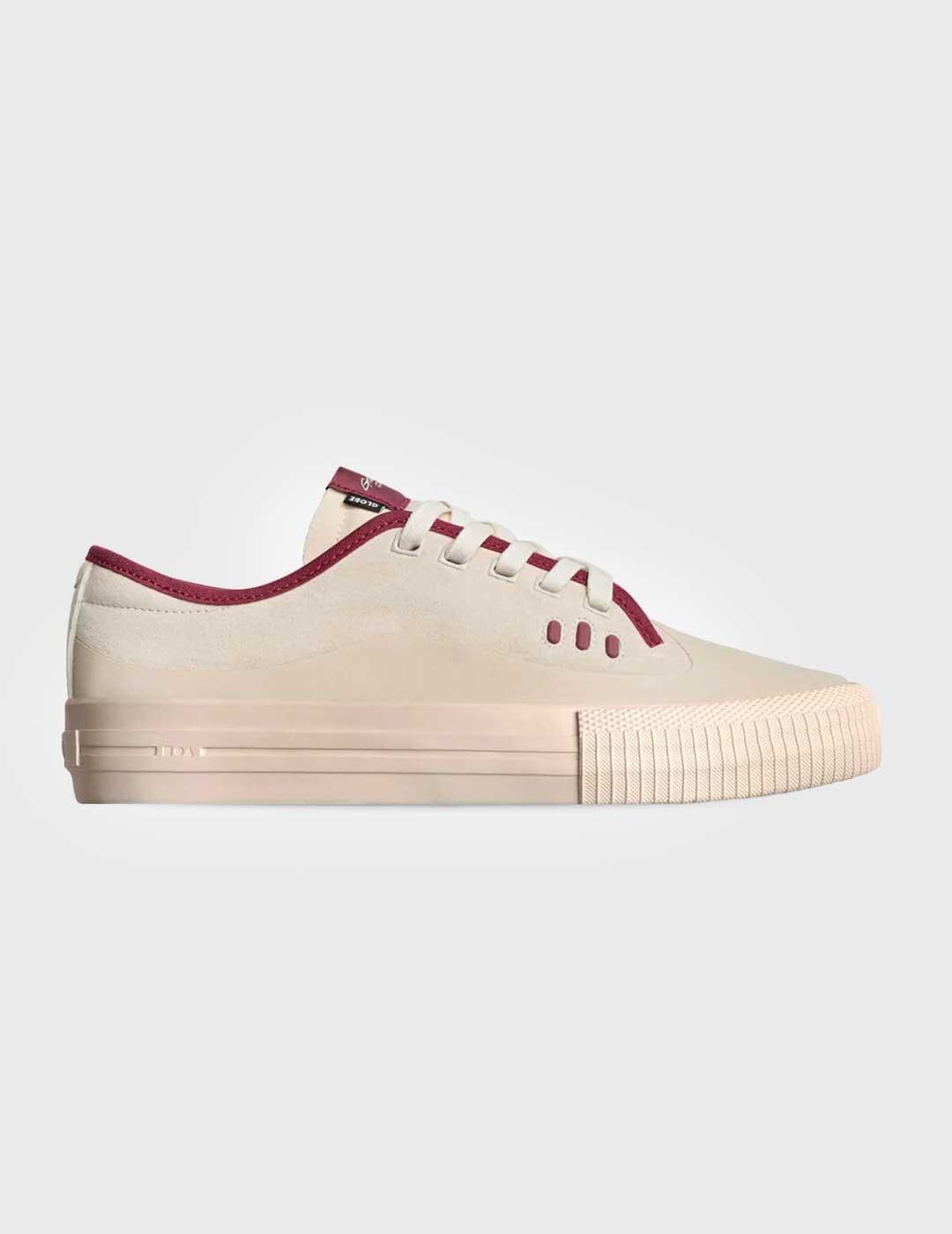Zapatillas Globe Gillette beiges y granates para hombre