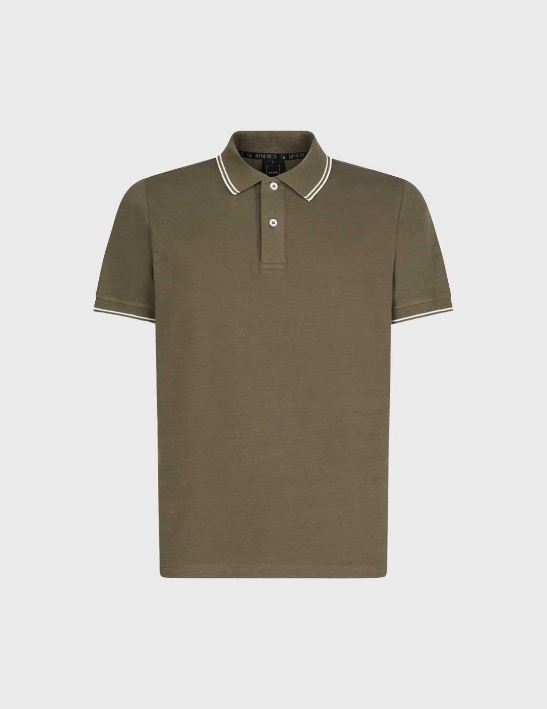 Geox Spherica Polo verde oliva para hombre