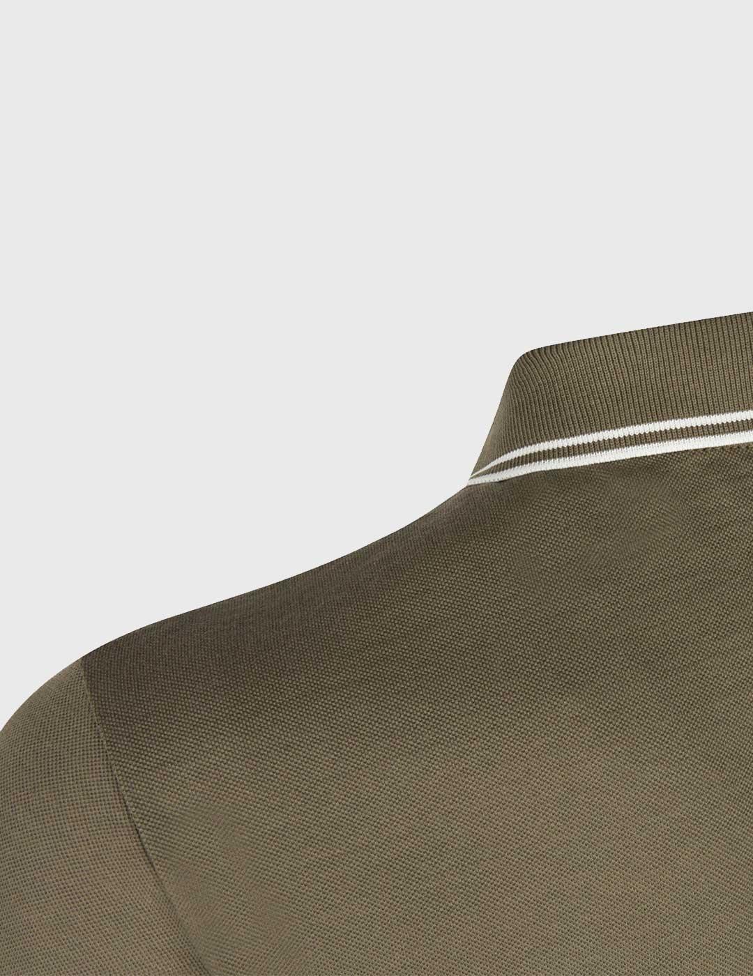 Geox Spherica Polo verde oliva para hombre