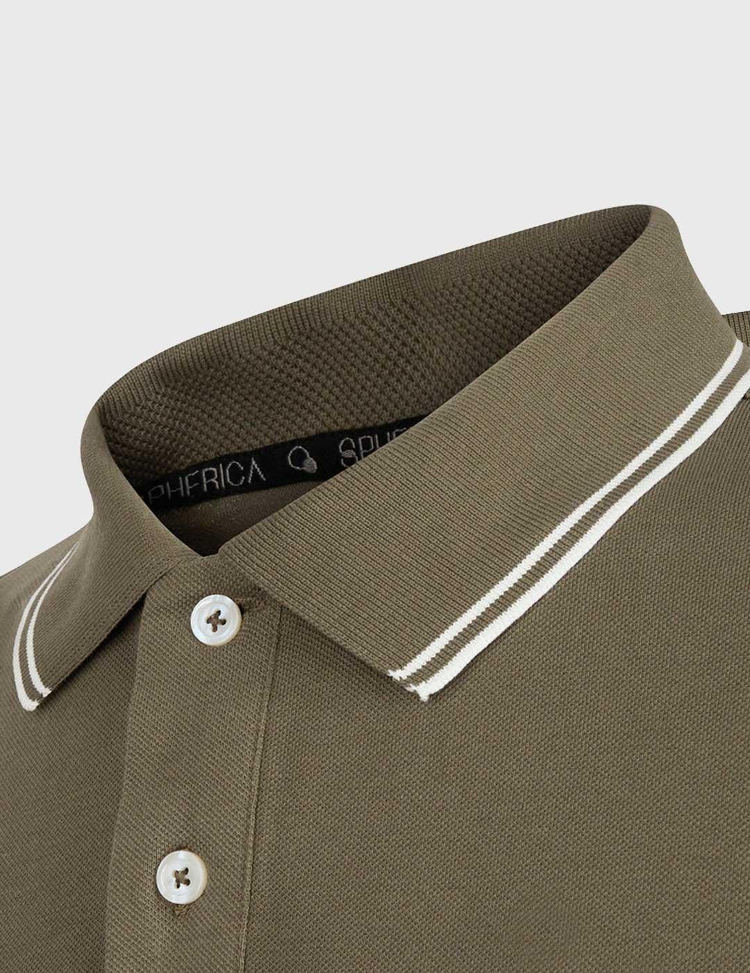 Geox Spherica Polo verde oliva para hombre