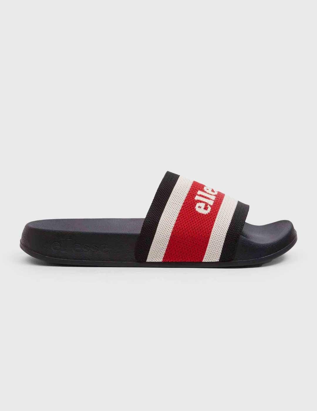 Ellesse LS50 Slide Chanclas negras y rojas para hombre