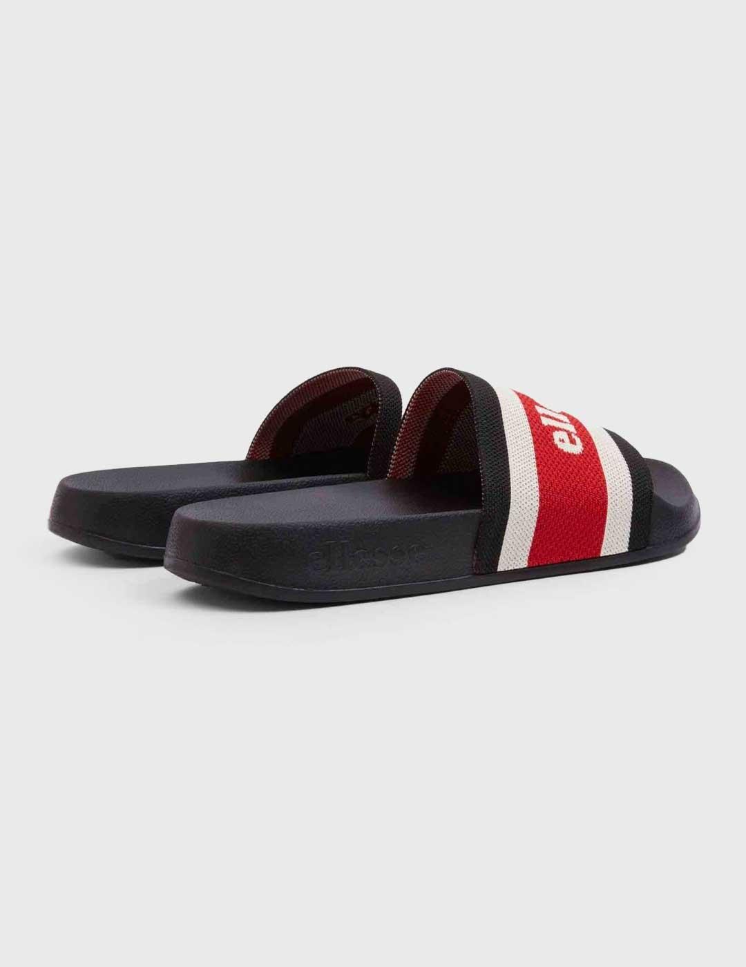 Ellesse LS50 Slide Chanclas negras y rojas para hombre