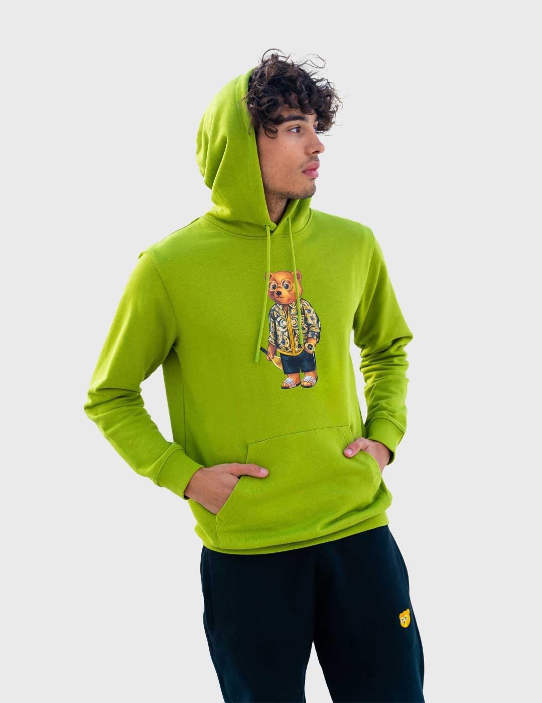 Baron Filou Hoodie Filou LXXXI Sudadera verde de hombre