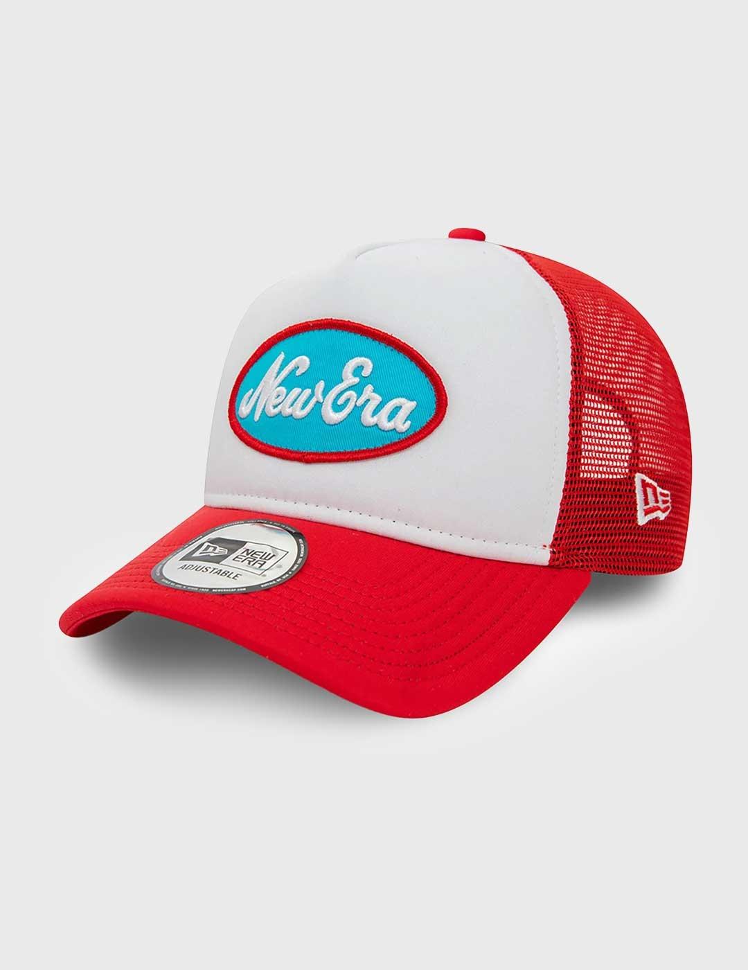 New Era Oval Trucker OSFM Gorra roja para hombre y mujer