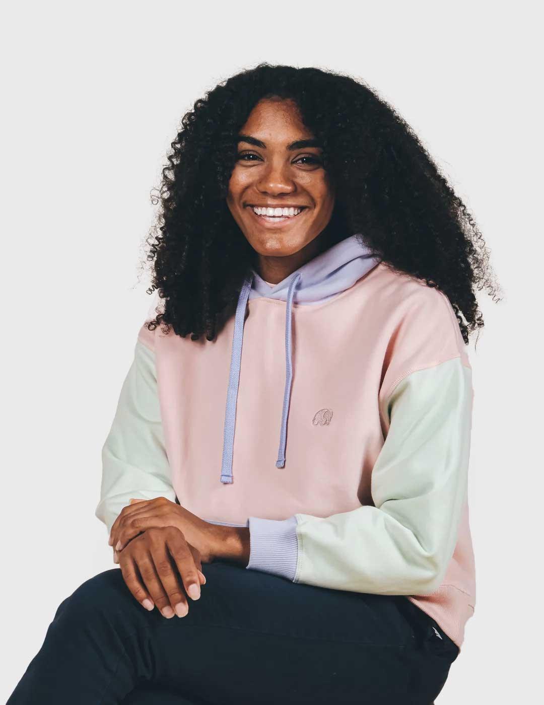 Trendsplant Oversized Colour Block Sudadera multicolor mujer