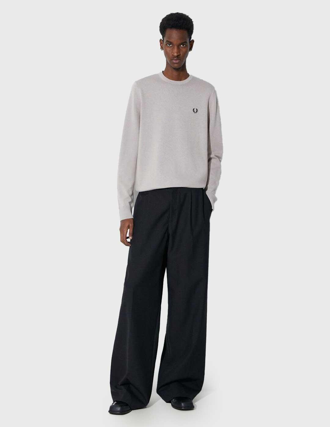 Fred Perry Classic Crew Neck Jumper Jersey beige para hombre