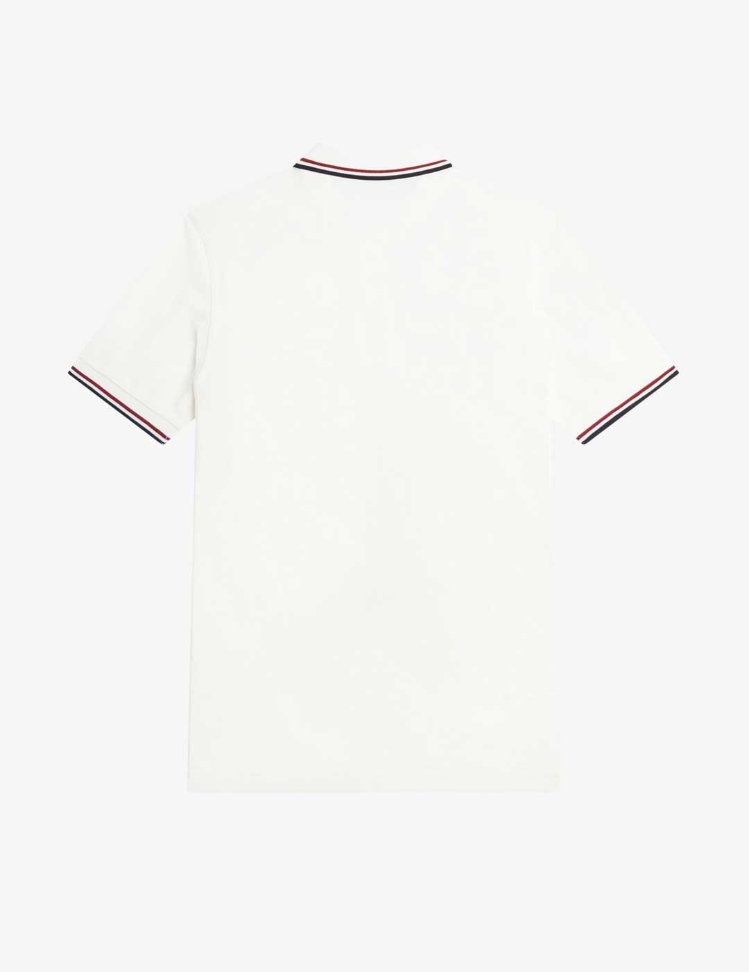 Fred Perry Twin Tipped polo blanco para hombre