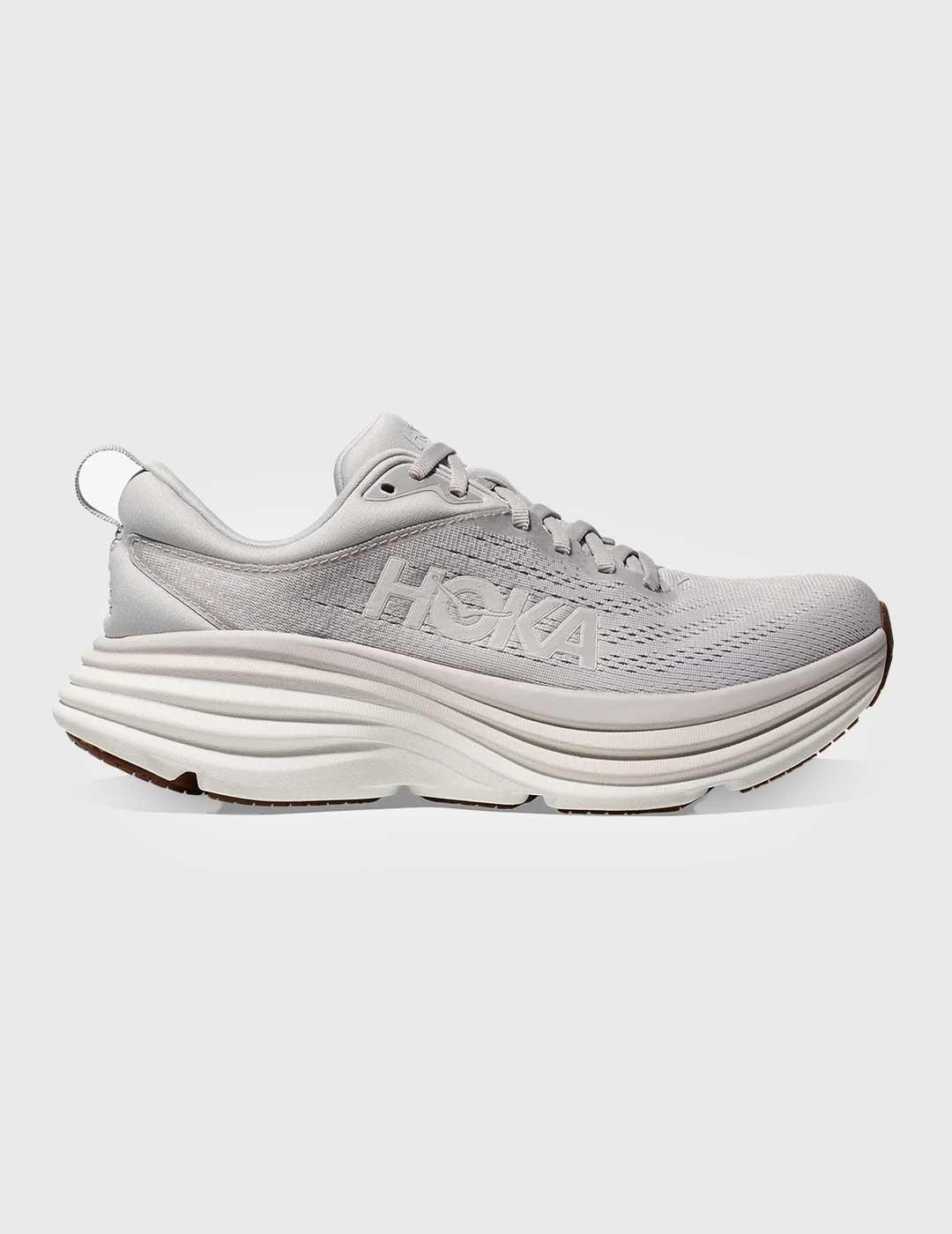 Hoka Bondi 8 Zapatillas grises unisex