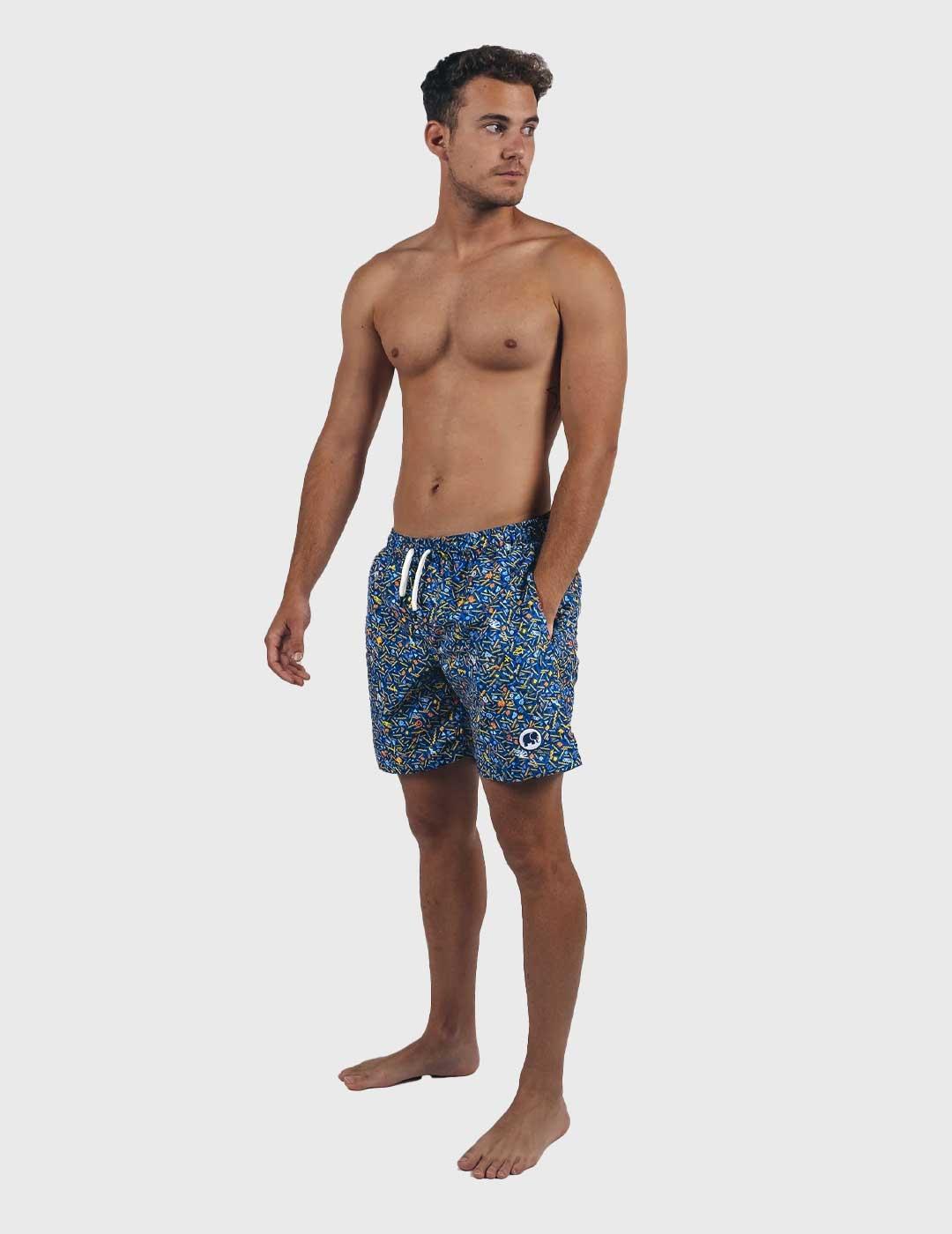 Trendsplant Dogtwon Sequal Yarn Bañador azul para hombre