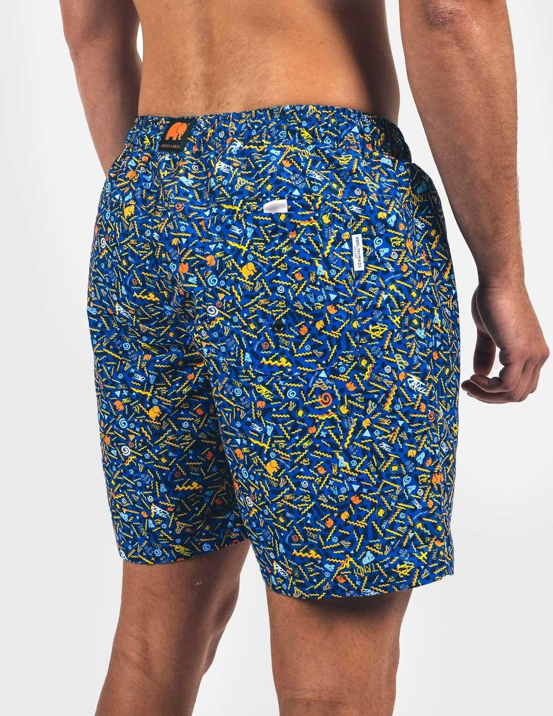 Trendsplant Dogtwon Sequal Yarn Bañador azul para hombre