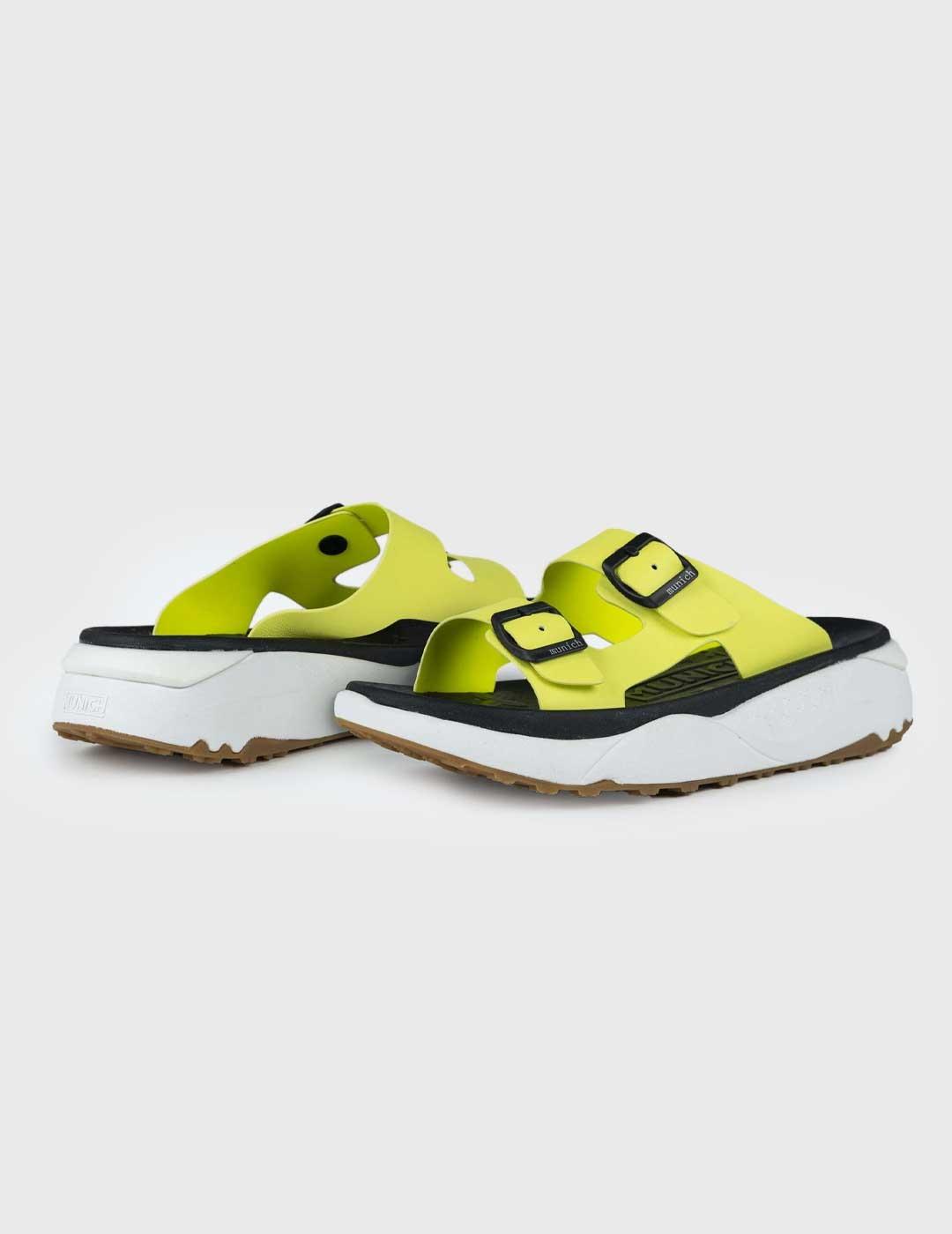 Munich Banzai 02 Sandalias verdes y negras para mujer