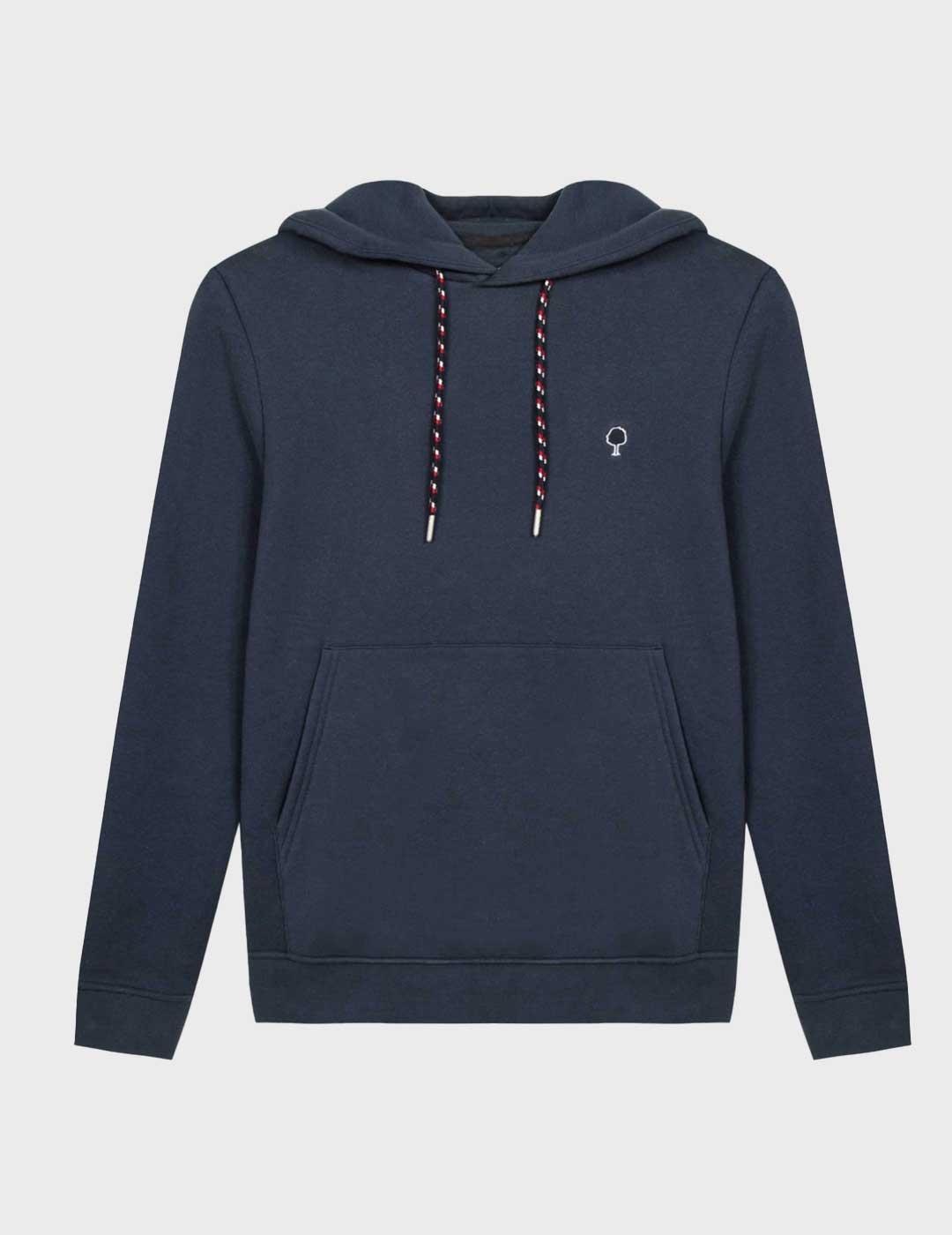 Fagou Dirac Sudadera con capucha azul marino para hombre