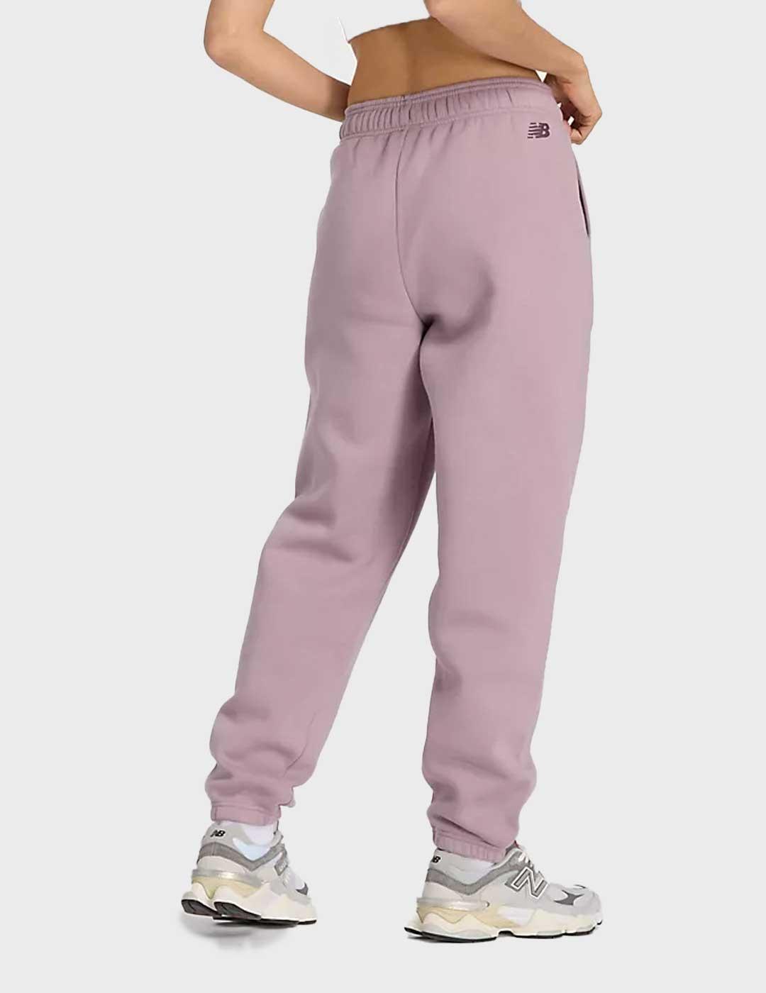 New Balance Graphic Fleece pantalón morado para mujer
