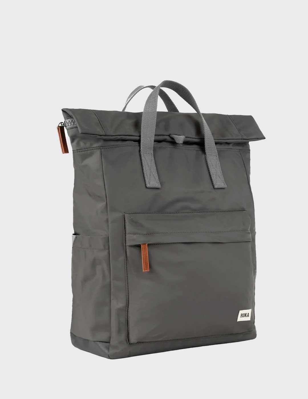 Roka London Graphite mochila mediana gris para mujer