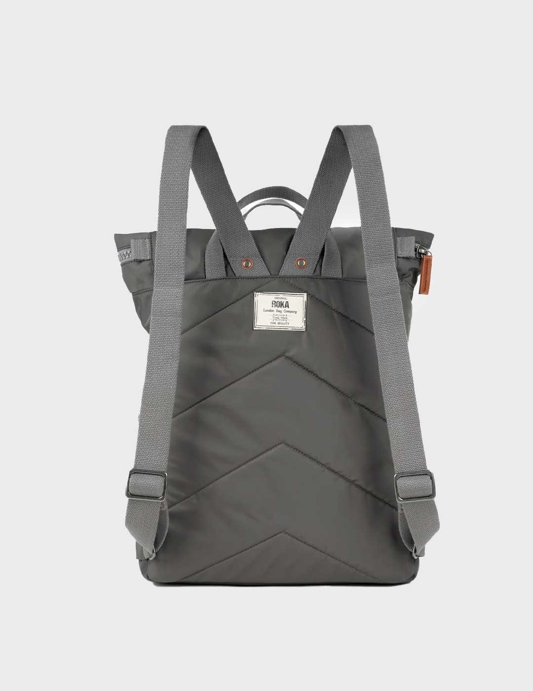 Roka London Graphite mochila mediana gris para mujer