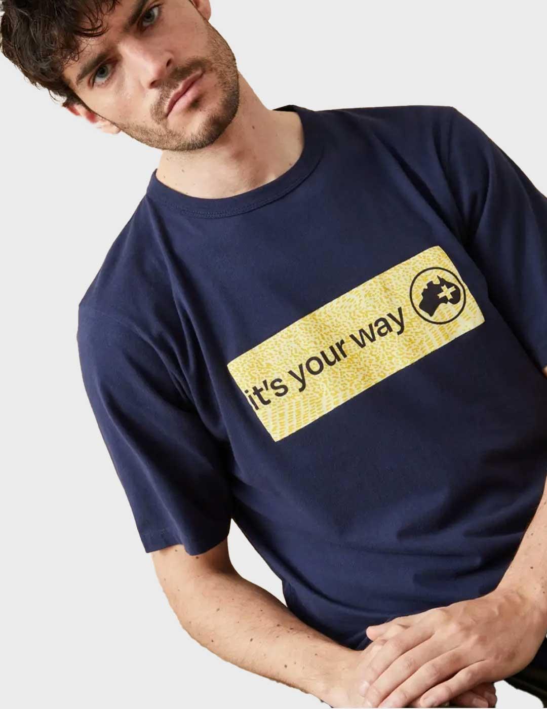 Altonadock camiseta azul marino para hombre y mujer