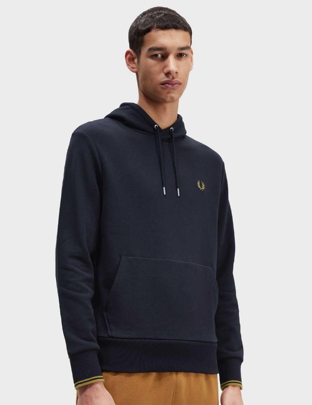 Fred Perry Tipped Hooded sudadera azul marino unixex