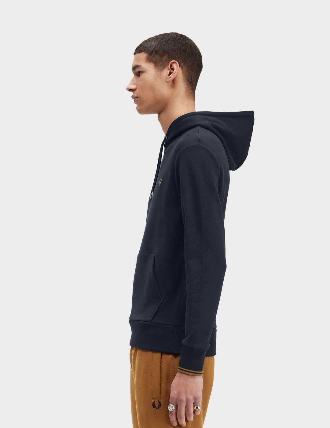 Fred Perry Tipped Hooded sudadera azul marino unixex