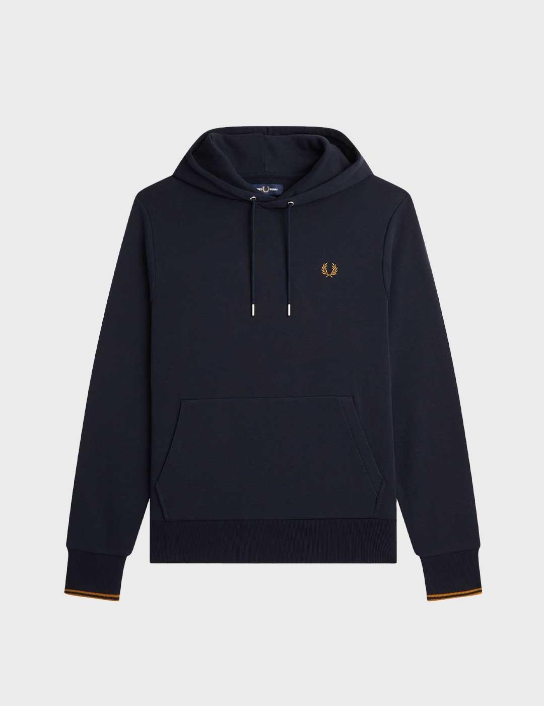 Fred Perry Tipped Hooded sudadera azul marino unixex