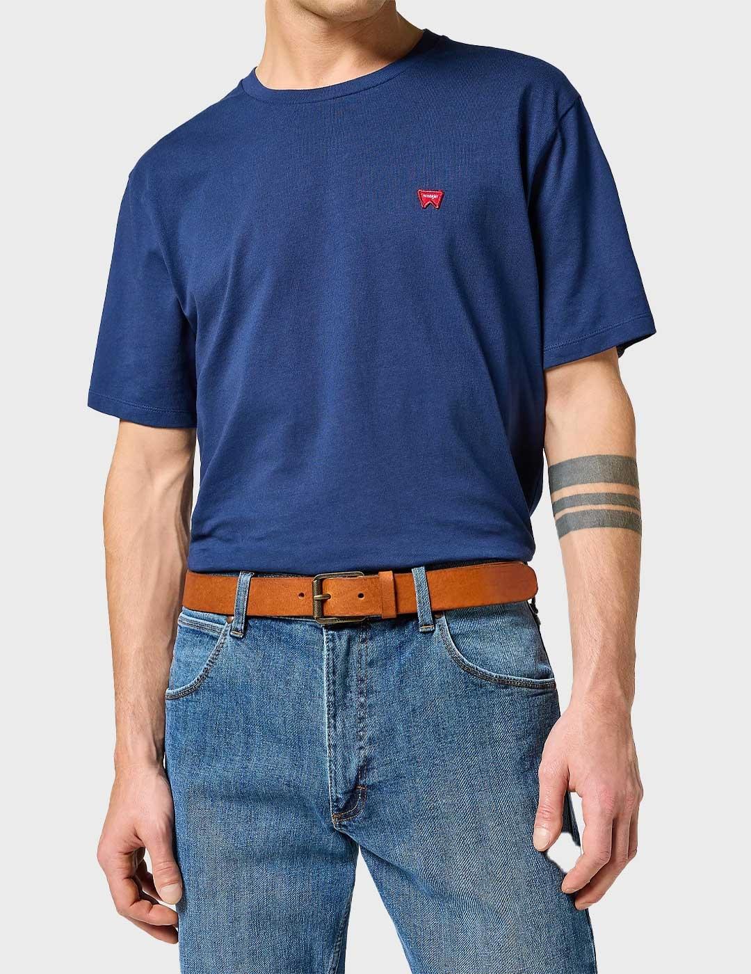Wrangler Leather Belt cinturón marrón para hombre