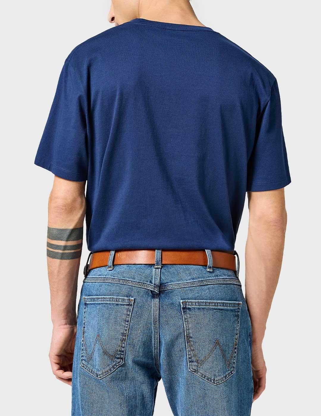 Wrangler Leather Belt cinturón marrón para hombre