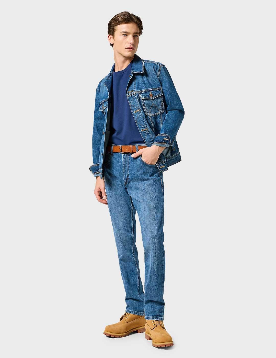 Wrangler Leather Belt cinturón marrón para hombre