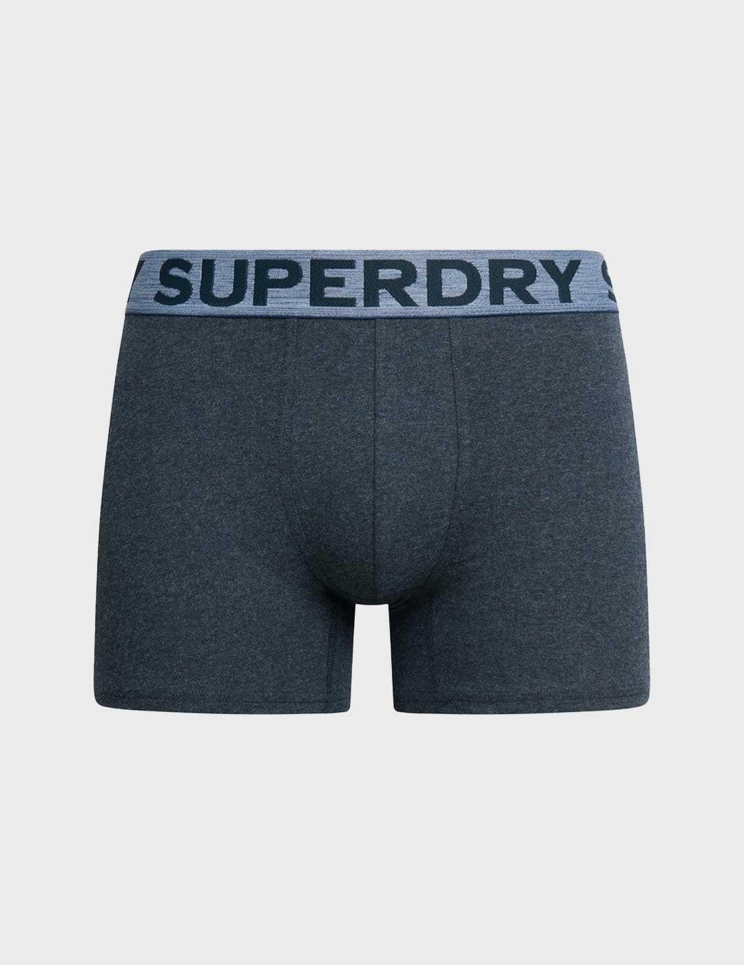 Superdry Boxer Triple pack calzoncillos azules para hombre