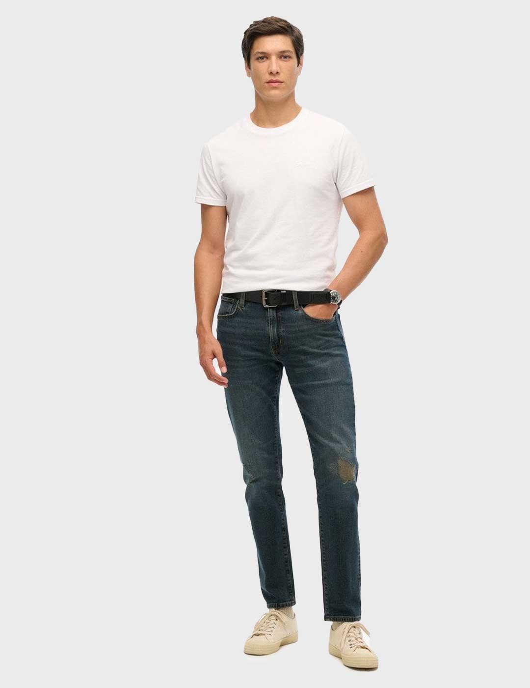 Superdry Vintage Slim pantalón azul para hombre