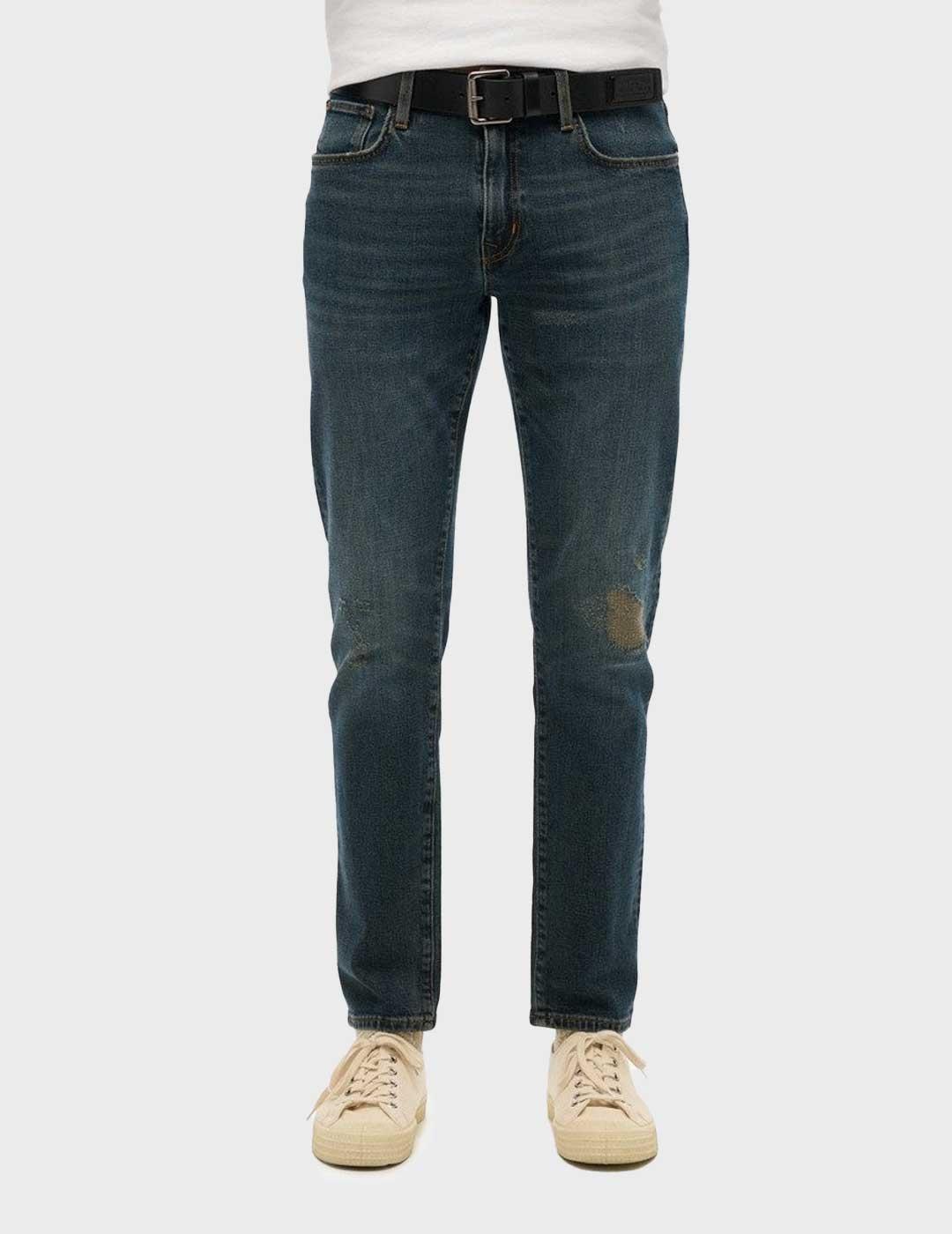 Superdry Vintage Slim pantalón azul para hombre
