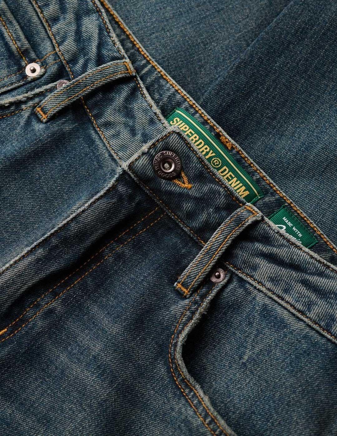 Superdry Vintage Slim pantalón azul para hombre