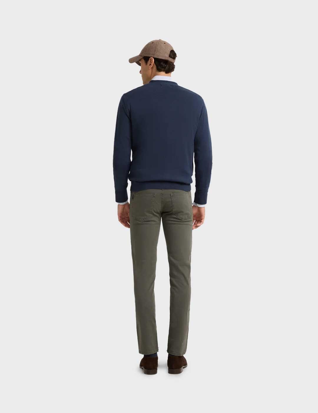 Silbon Cardigan Clasico jersey azul marino para hombre