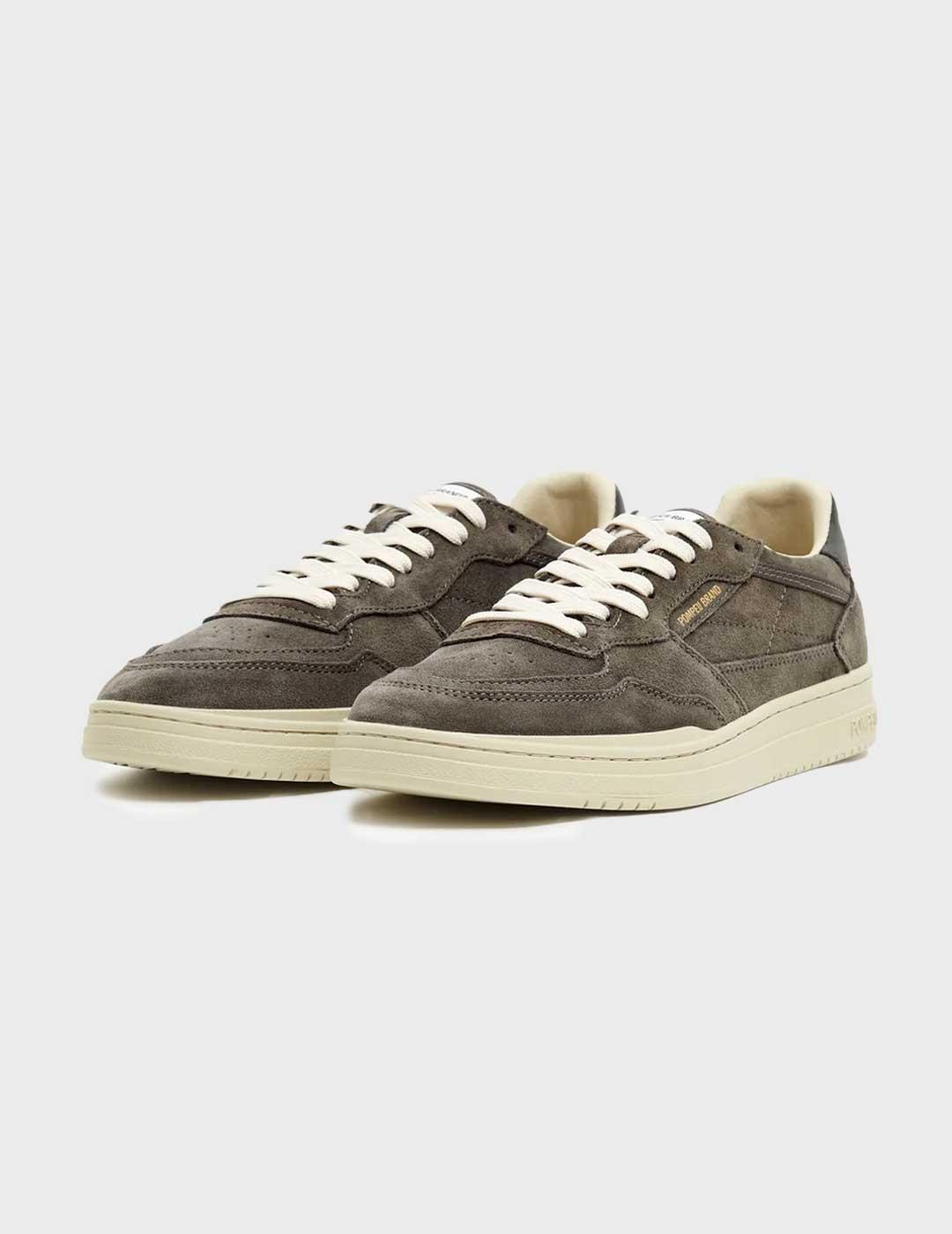Pompeii Brand Elan Suede Charcoal zapatilla gris para hombre