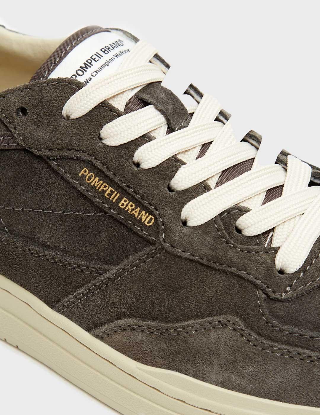 Pompeii Brand Elan Suede Charcoal zapatilla gris para hombre