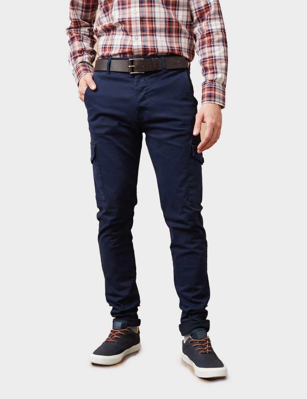Altonadock pantalón chino azul para hombre