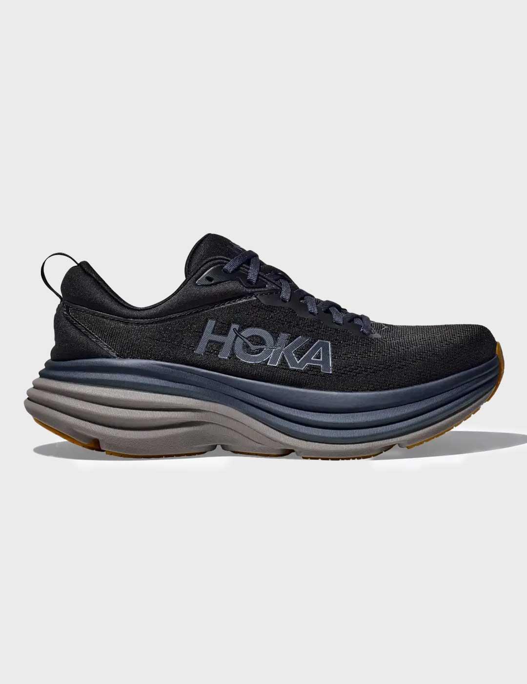 Hoka Bondi 8 zapatillas negras para hombre