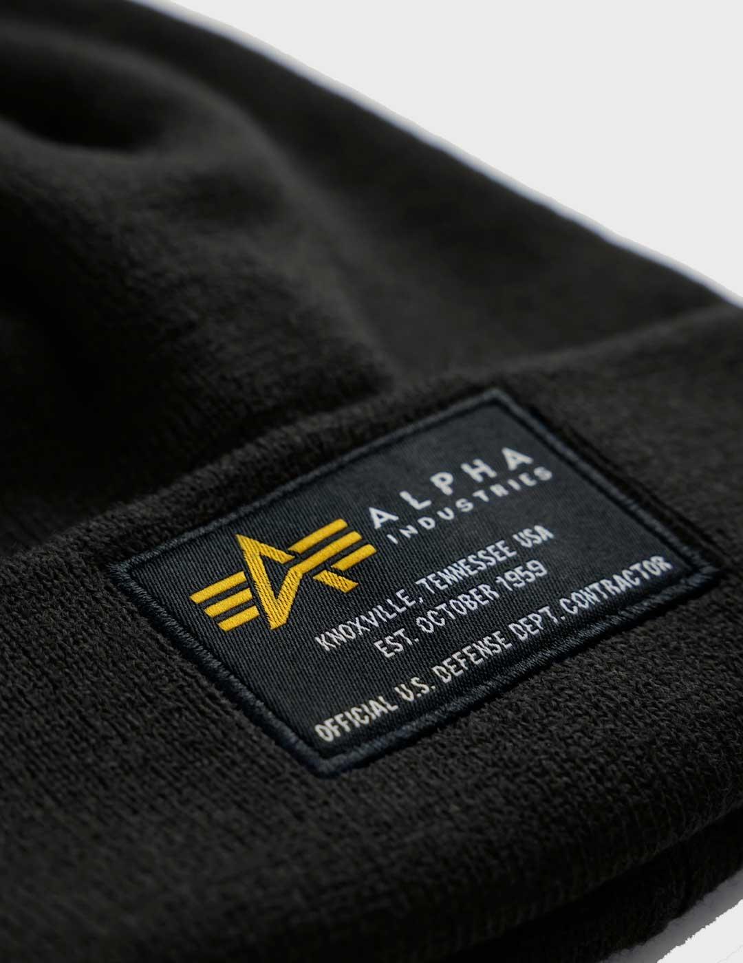 Alpha Crew gorro negro para hombre y mujer