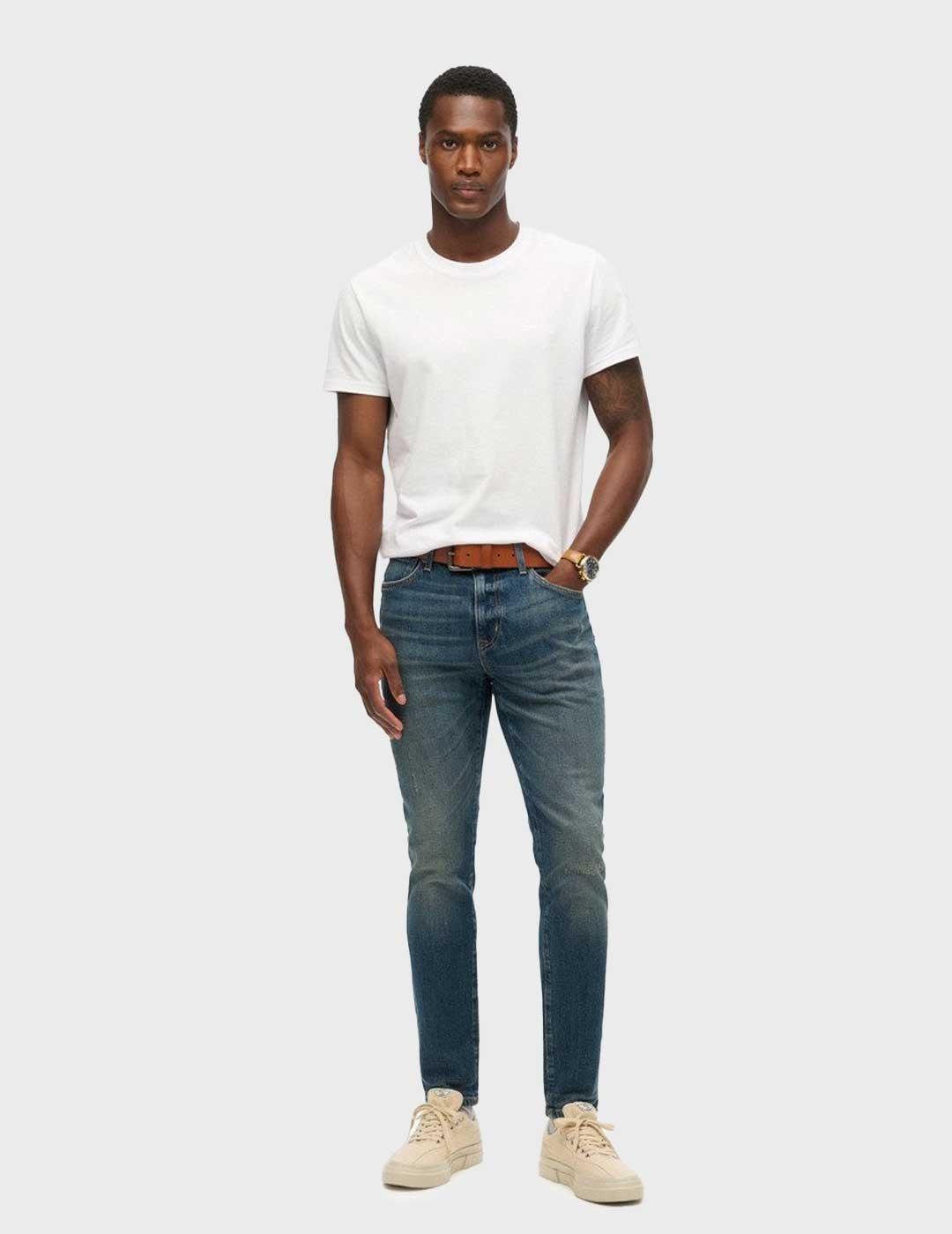 Superdry Vintage Skinny pantalón azul para hombre