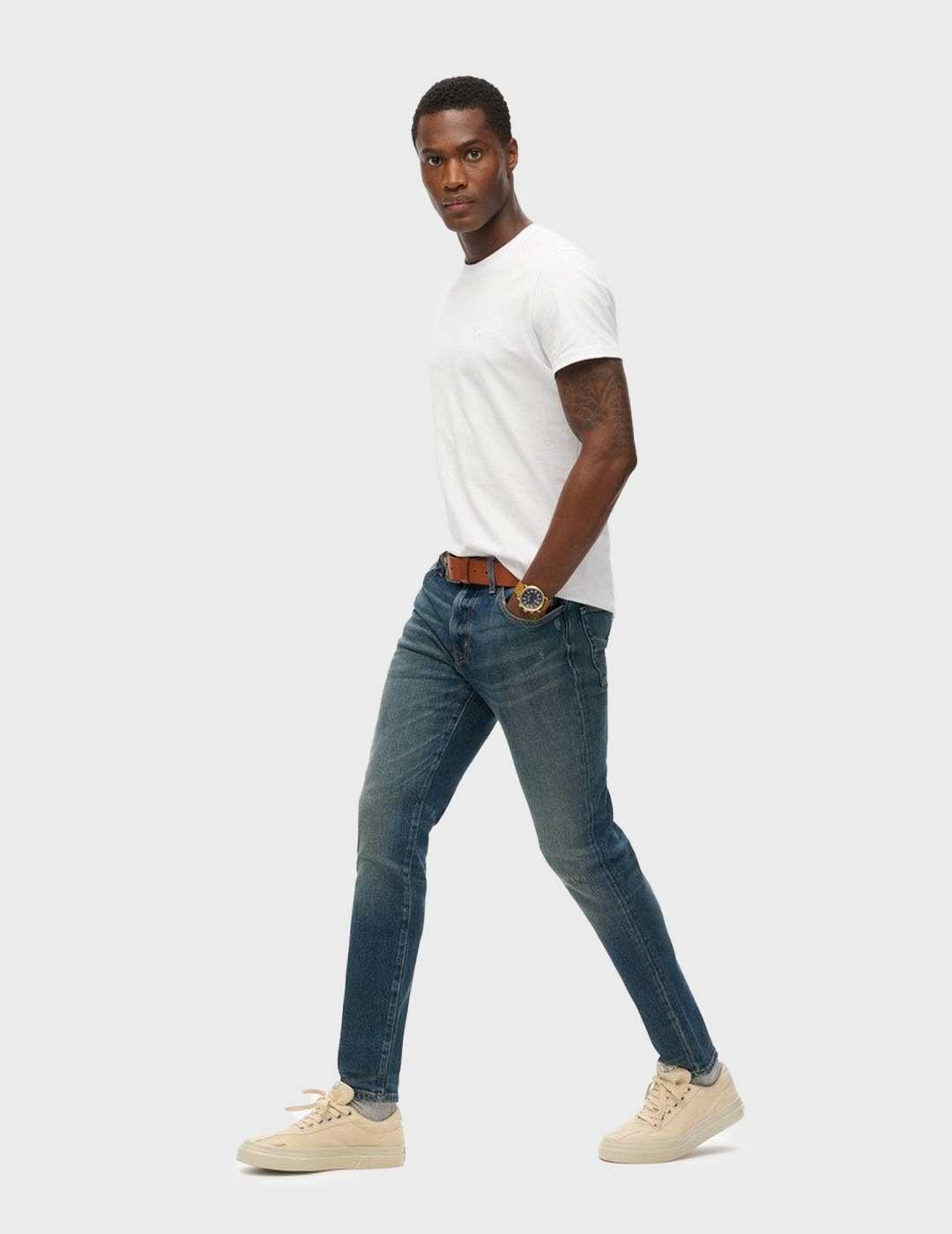 Superdry Vintage Skinny pantalón azul para hombre